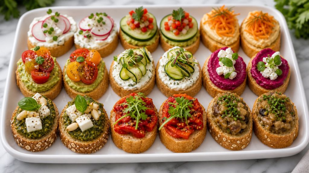 Quick Vegetable Canapés with Hummus gallery image 2